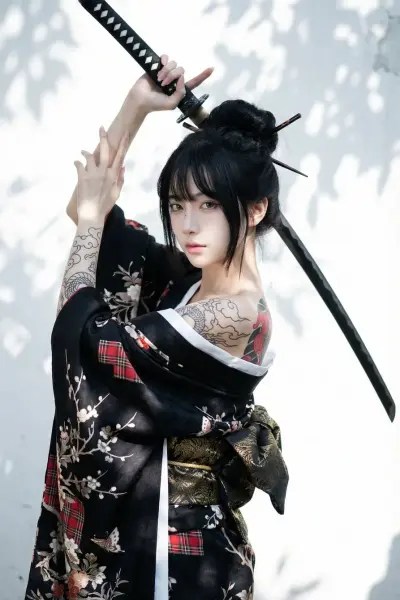 Samurai Portrait style AI generated image