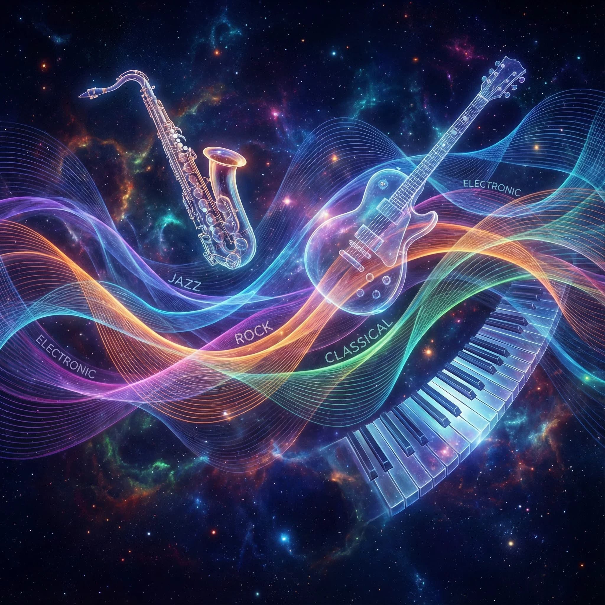 AI music generation across multiple genres