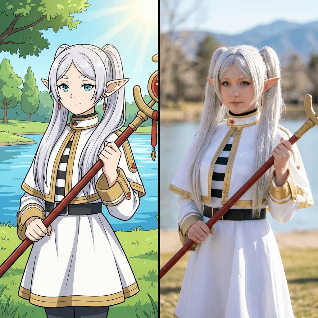 Anime vs Photoreal Cosplay comparison - Rynjer AI Anime Generator